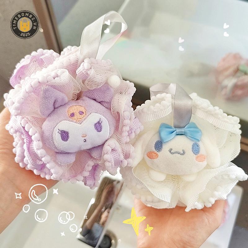{TB & Bag} Anime Bath Ball Bath Flower Soft Shower Mesh Foaming Sponge Bath Bubble Net Skin Clean To
