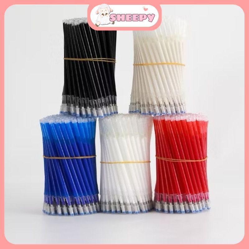 Combo 100 ngòi bút xóa được 11cm Ngòi Bút Bi Nước,ngòi bút Macaron,Ngòi bút vẽ bay màu 0.5mm HAPPI