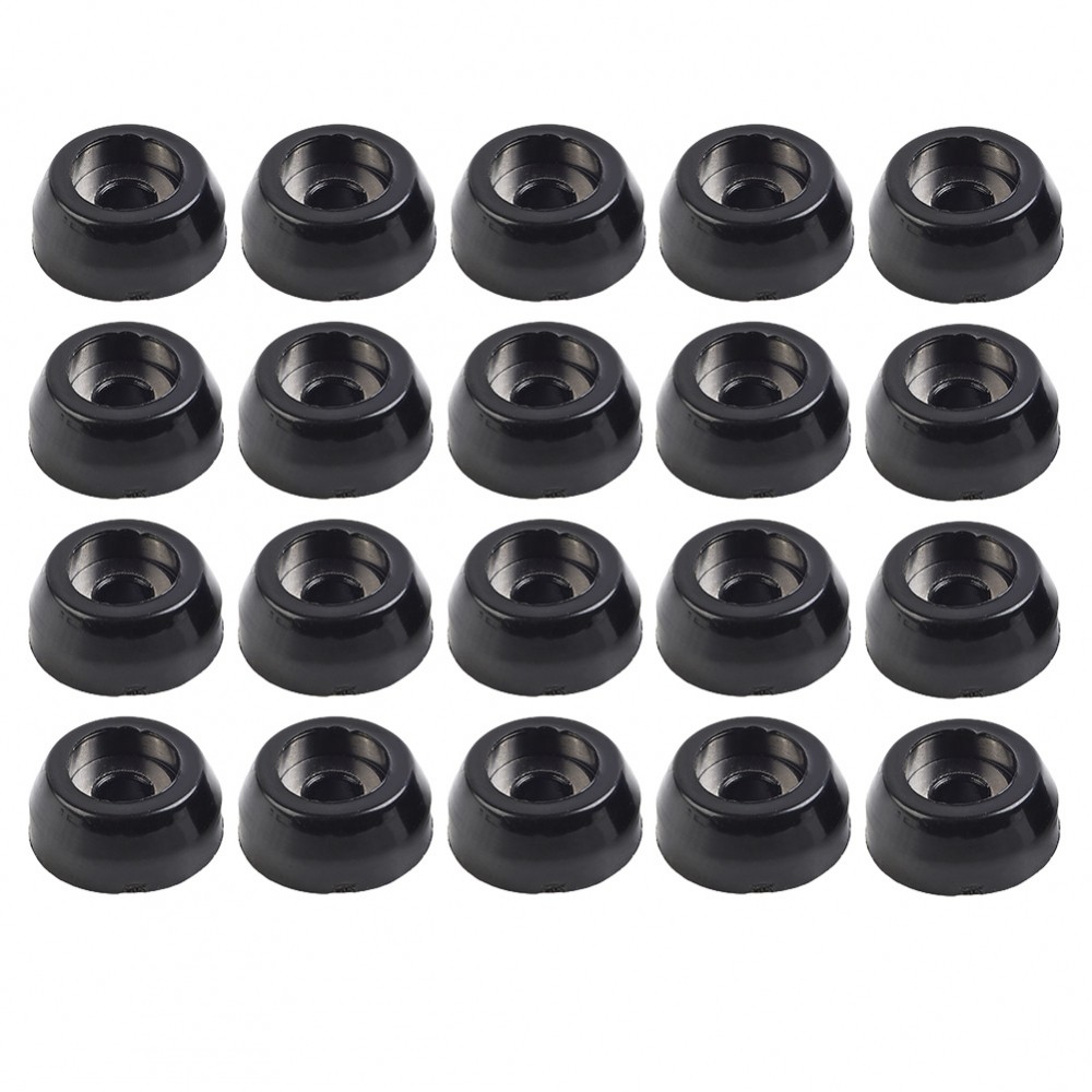 Feet Leg Pads Floor Protectors Chair Furniture 20pcs AntiScratch Black Cap