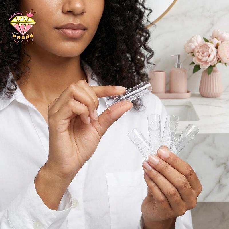[DIAMONDWIND] 3D Space Hollow French Nail Dual Forms với tỷ lệ 150 chiếc Dụng cụ làm móng mở rộng ch