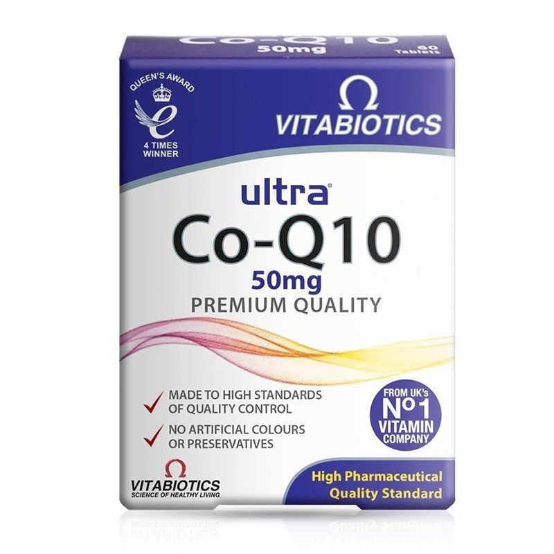 Viên uống Vitabiotics CoQ10 60v – Bổ sung Coenzyme Q10 100mg, hỗ trợ tim mạch & năng lượng, nhập khẩ