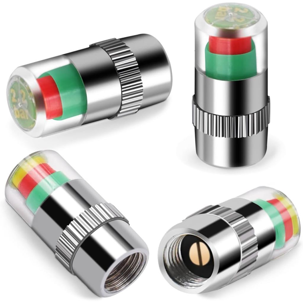SAFELIFE 4 Gói 2.2 Thanh 32PSI Xe Ô Tô Lốp Màn Hình Áp Suất Van Thân Mũ Cảm Biến Chỉ Báo Dễ Đọc 3 Mà
