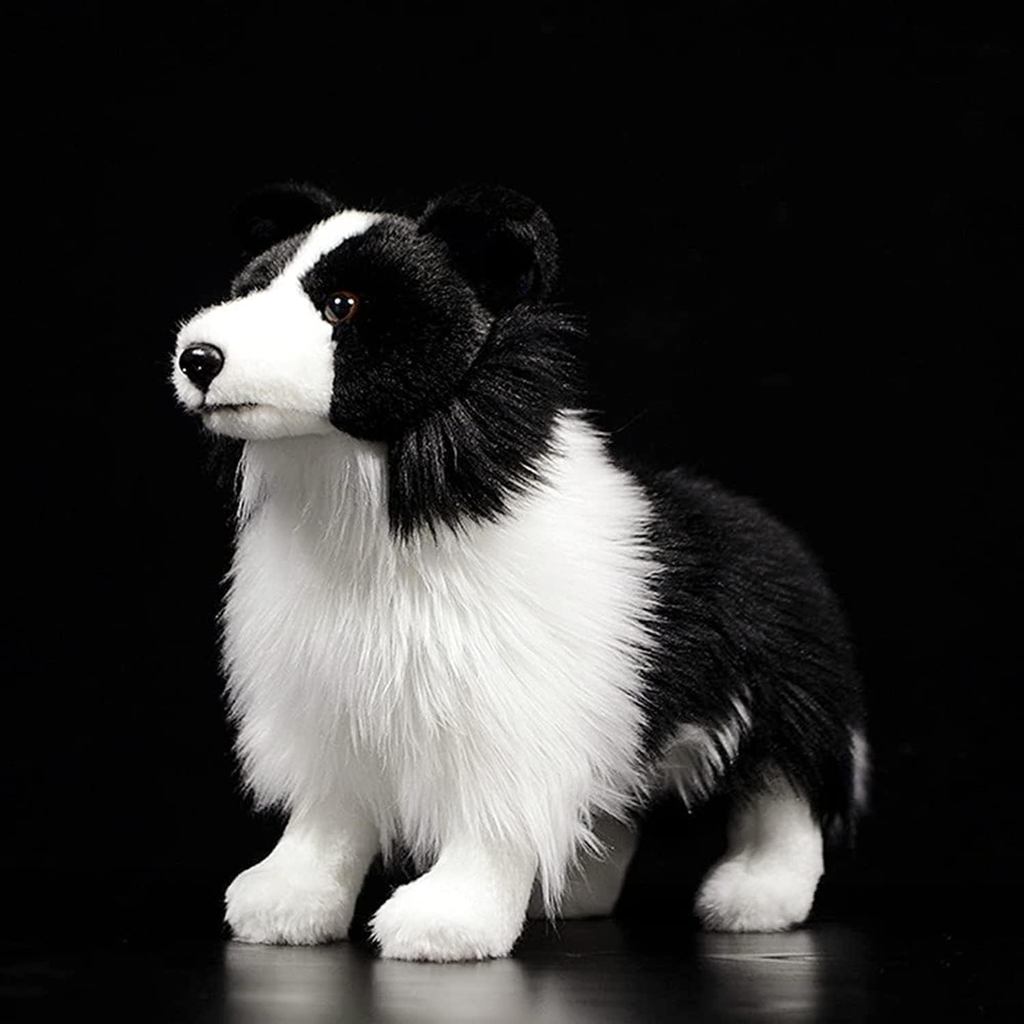 Mô phỏng Border Collie Đồ chơi sang trọng - Collie Border Collie đứng thực tế Chó con Thú nhồi bông 