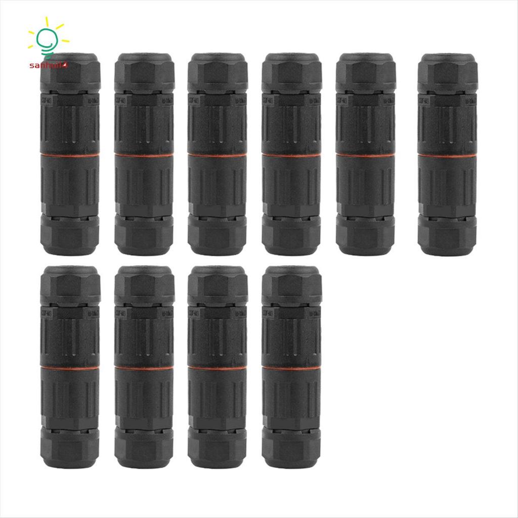 10 Chiếc 2 Pin Crimping Terminal Connector Công Nghiệp Thẳng Ngoài Trời IP68 Cách Nhiệt Chống Thấm N