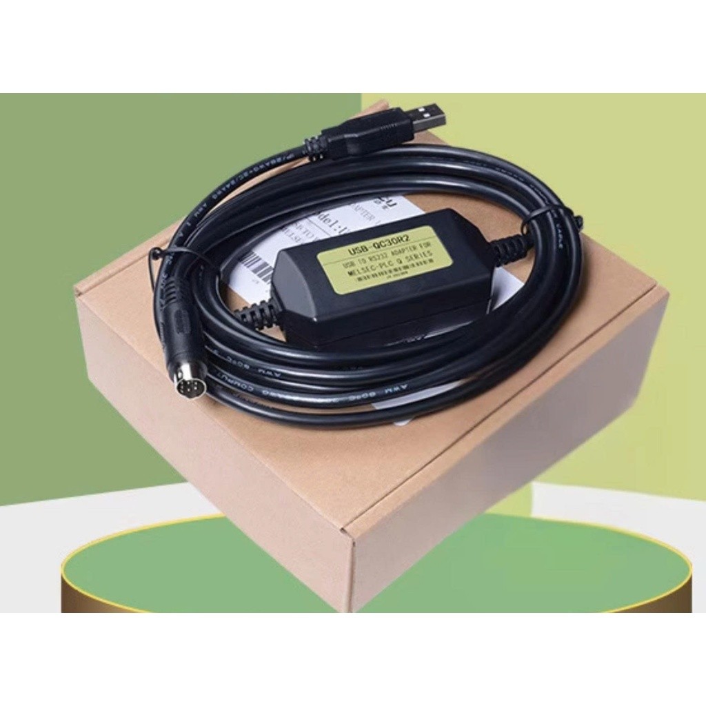 Cáp lập trình PLC Q USB-QC30R2 USB MD6 RS232 6P MITSUBISHI| USB-GT1030 GT01 C30R2 QC30R2 3M 5M 10M Q