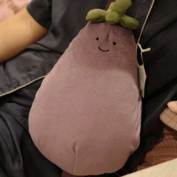 OF1T Eggplant bag, eggplant crossbody bag, new spring plush toy