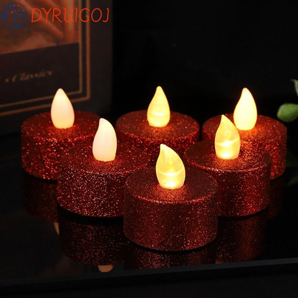 DYRUIDOJ Đèn Trà Dễ Thương Ánh Sáng Ấm Áp Diwali Nến Trang Trí Halloween Tiệc, Cầu Hôn, Bố Trí Lễ Hộ