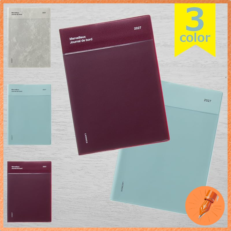 Laconic 2027 B6 Weekly Pocket Planner September 2026 Start Gray Mint Wine Options