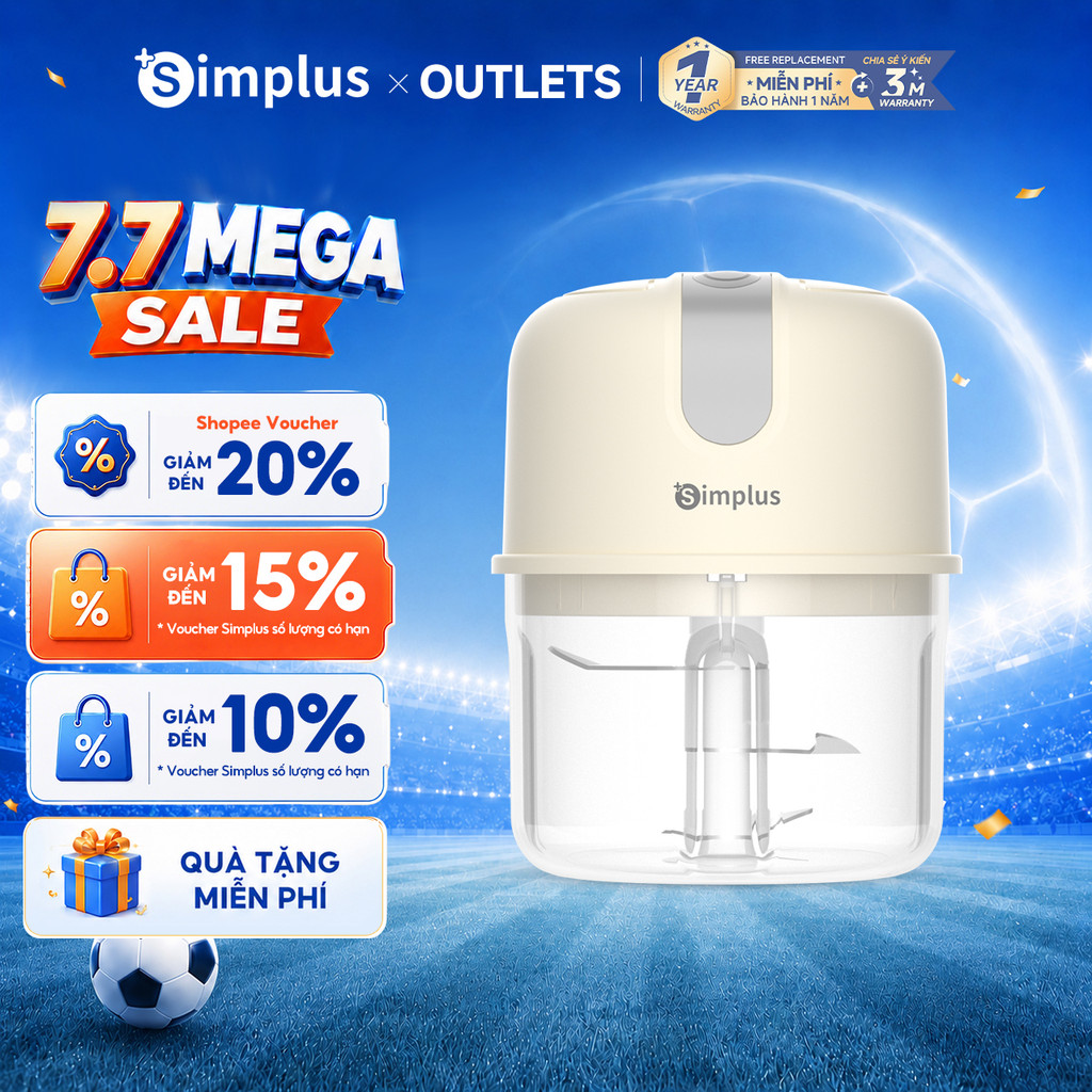 Simplus Máy xay thịt mini cầm tay Máy xay đa năng gia dụng  Máy xay đa năng chuẩn thực phẩm DDJR007 | BigBuy360 - bigbuy360.vn