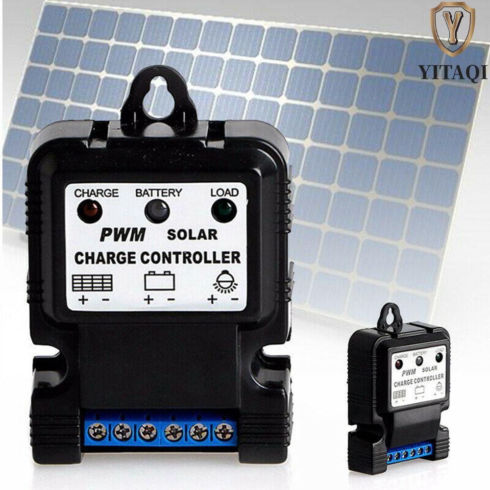 Bộ sạc pin YITAQI Bộ điều khiển PWM bền Bộ điều khiển năng lượng mặt trời tự động 6V 12V 10A