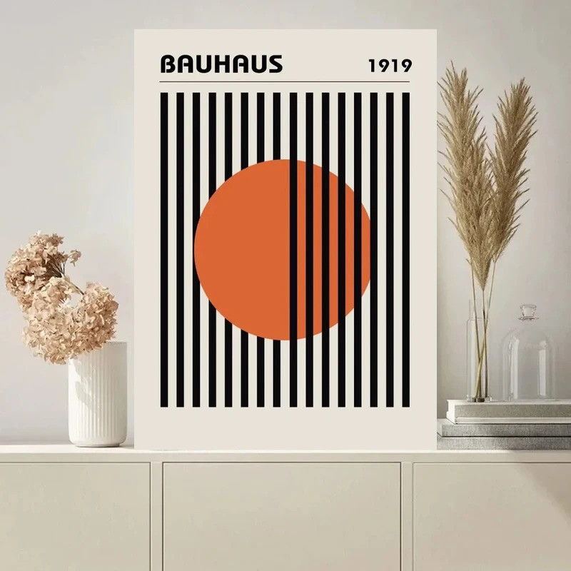 48DP Đơn Giản In Canvas Tranh Poster Bauhaus Trích Dẫn Nhiều Màu Sắc Nghệ Thuật Treo Tường Hình Ảnh 