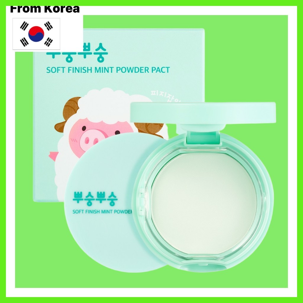 [mifactory] Soft Finish Mint Powder Pact, 9g, 1pc / Korean Powder Pact / Soft Finish / 100% Chính hã
