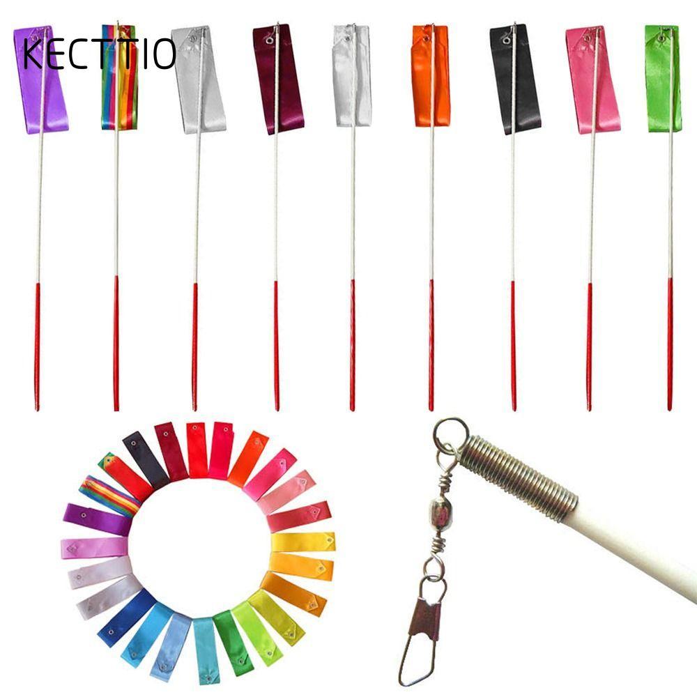 KECTTIO Dance Ribbon 4 mét Thể dục nghệ thuật Streamer Twirling Rod Nhảy múa