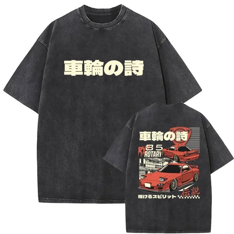 Anime Initial D Drift AE86 Áo thun in họa tiết cổ điển RX-7