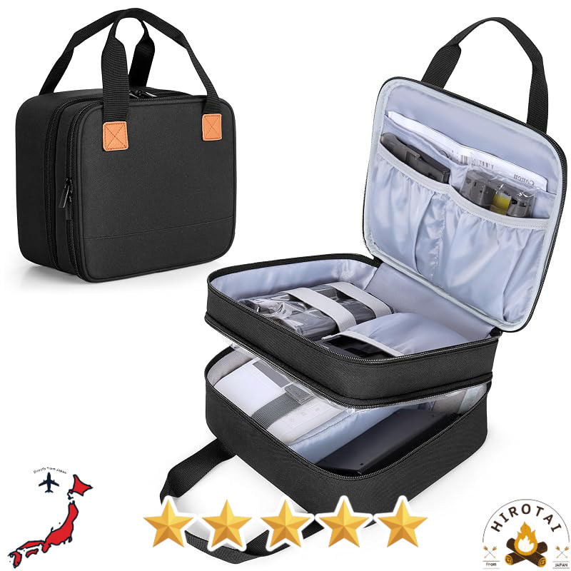 Luxja Two-Layer Carrying Case for Canon SELPHY CP1500/CP1300/CP1200 Photo Printers — Storage Organiz