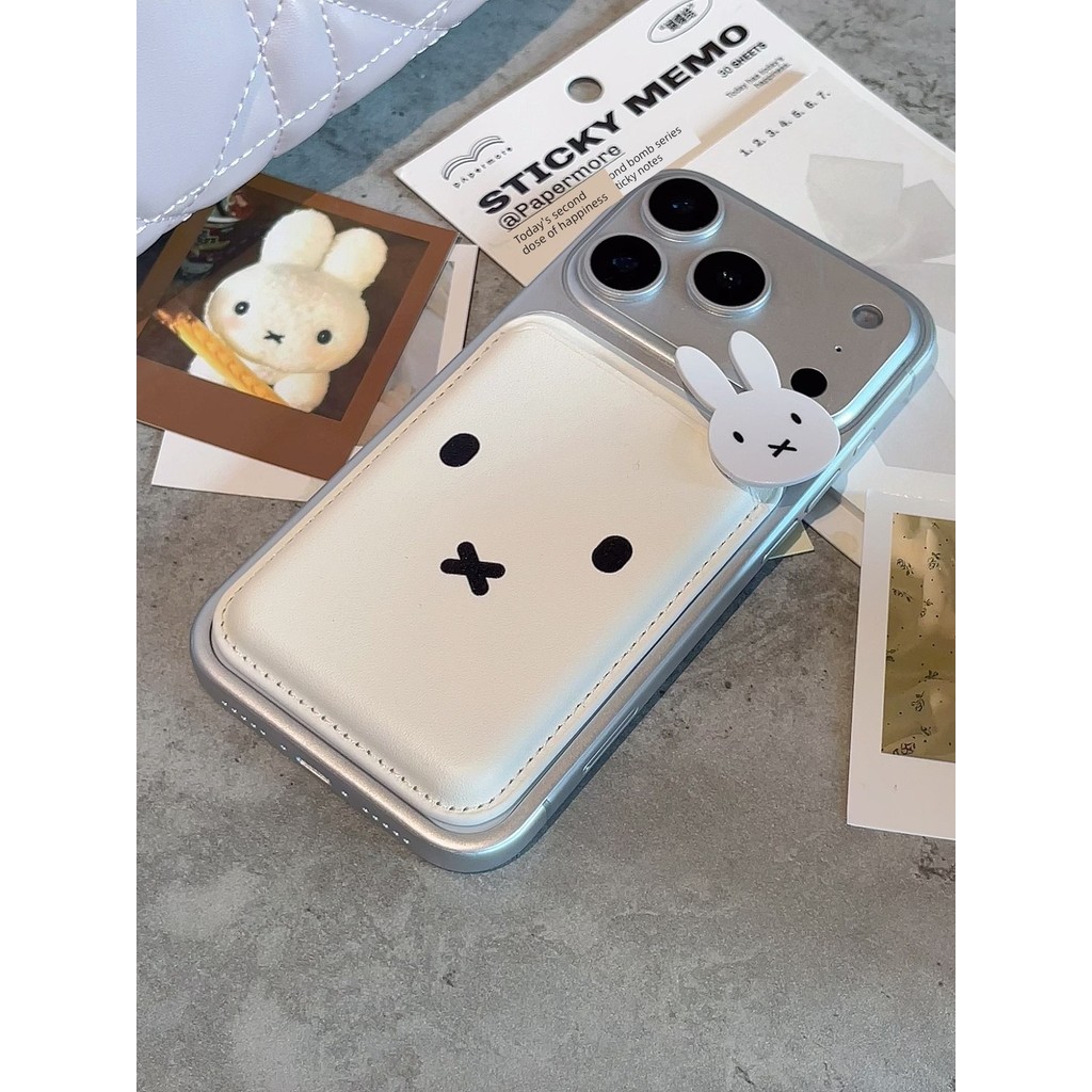 ví magsafe magsafe wallet Wang Ba Tuổi Da Từ Tính Đựng Thẻ Đa Năng Huawei Apple Bạc Đựng Thẻ Đựng ID