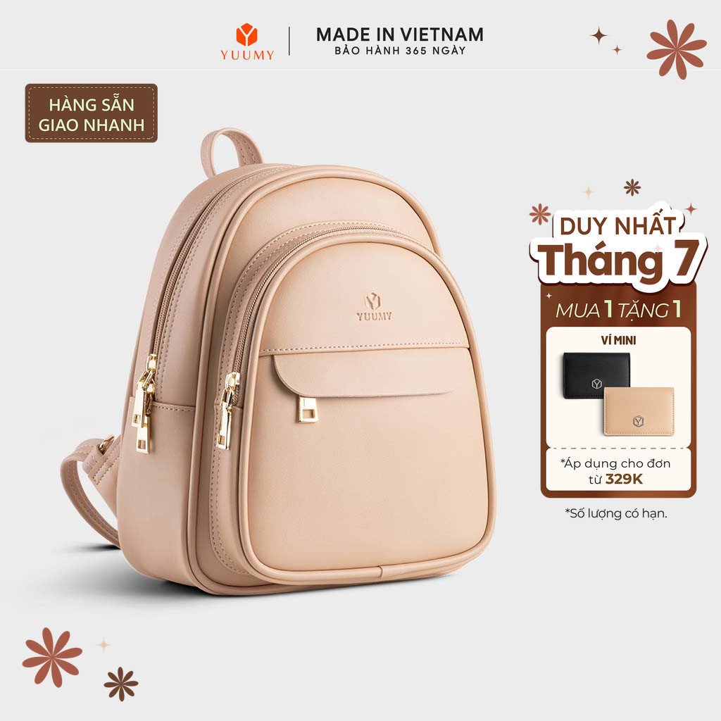 Balo Yuumy (Thời trang nữ cỡ trung basic - Balo da Seasand YBA51) Bagsmart