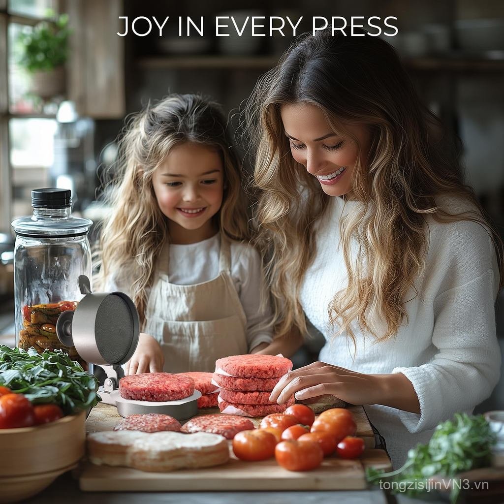 Shop Square Burger Press Patty Maker – Độ dày có thể điều chỉnh (1 / 4 lb đến 3 / 4 lb) có ống phóng
