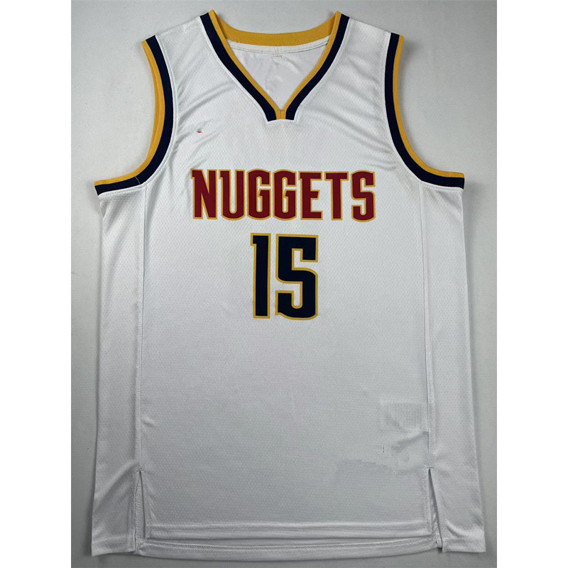 《 Số áo đấu trắng Denver Nuggets ép nhiệt 》 15Hao Yuejiqi27No. Murray50Không. 10 áo bóng rổ Gordon D