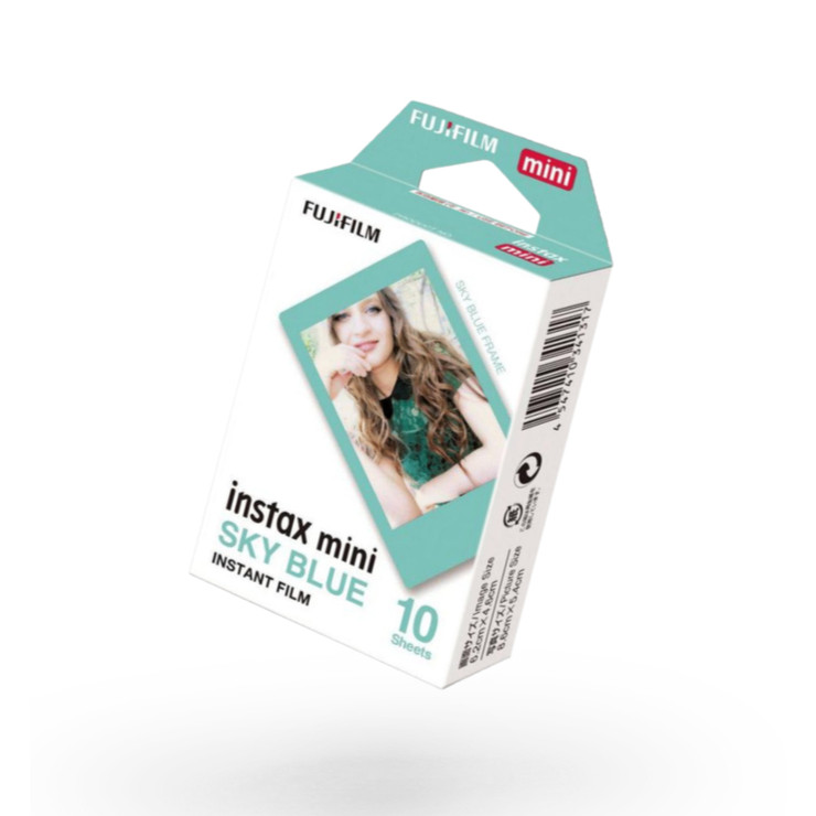 FILM INSTAX MINI Sky Blue (10 Tấm) - Film Viền Xanh Bầu Trời Dành Cho Máy Ảnh & Máy In Instax Mini |