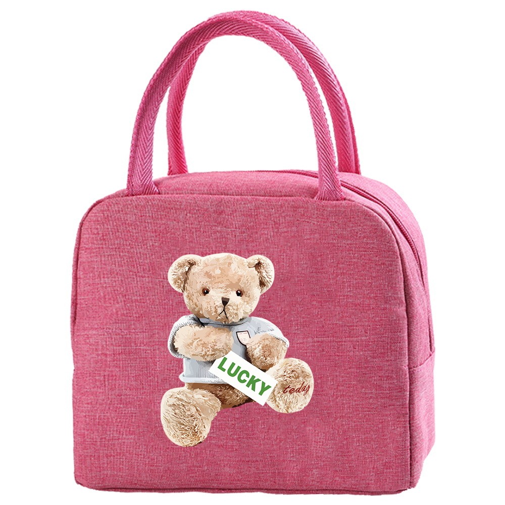Lunch Bag New Merchandise | Pink lunch bag lunch bag non-tripping slip zipper insulation bag refrige