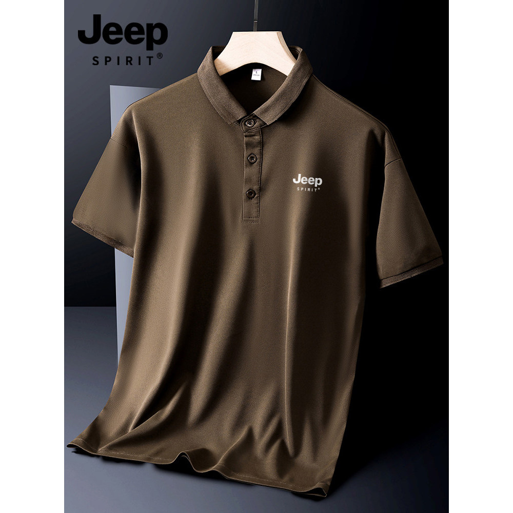 JEEP JEEP Áo polo Nam Ngắn Tay Áo Thun Mùa Hè 2024 Áo Thun Mỏng Đơn Giản Kinh Doanh Ve Áo Top