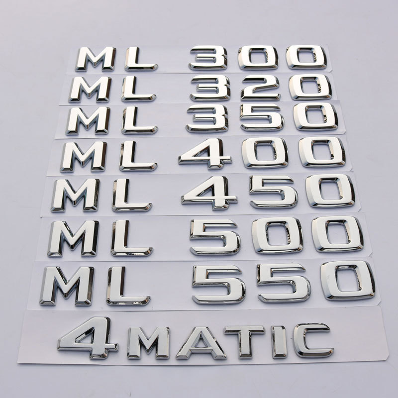 ML GL dòng chữ xe nhãn dán cho Mercedes Benz ML350 ML400 ML450 GL500 GL550 sửa đổi phụ kiện Thân xe 