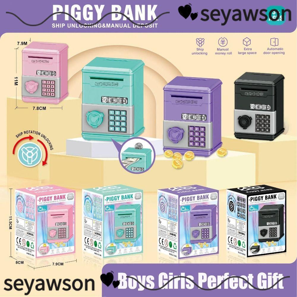 SEYAWSON Đồ chơi trẻ em Heo đất, Quà tặng trẻ em Mini Hộp tiền tiết kiệm tiền, Đồ chơi tiết kiệm tài