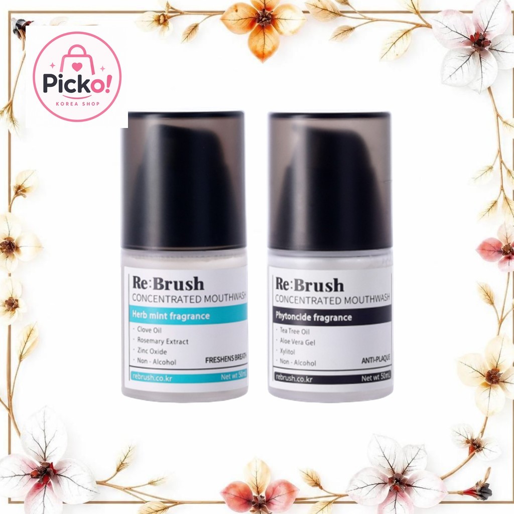 [Sản phẩm tốt nhất] [re: brush] Nước súc miệng đậm đặc, Clove / Tea Tree, 50ml, 2 chiếc / Nước súc m