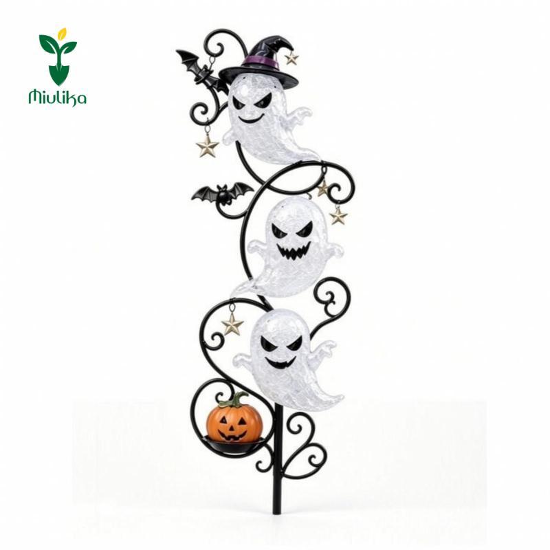 Miulika Halloween Garden Stake Light Glowing Garden Stake Light với Specters Eerie cho Walkway