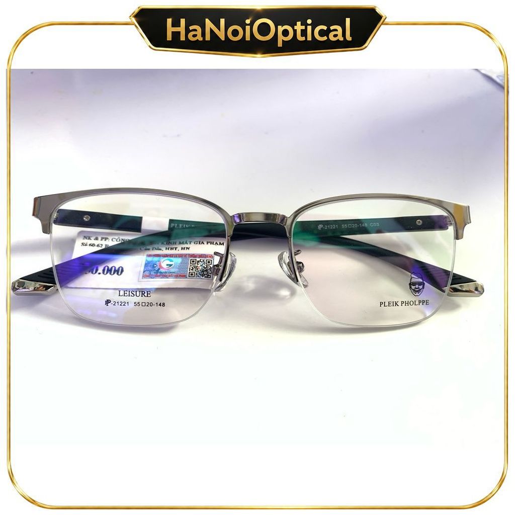 55/20/148 Gọng kính Pleik Pholppe P21221 chính hãng - Unisex ai đeo cũng đẹp