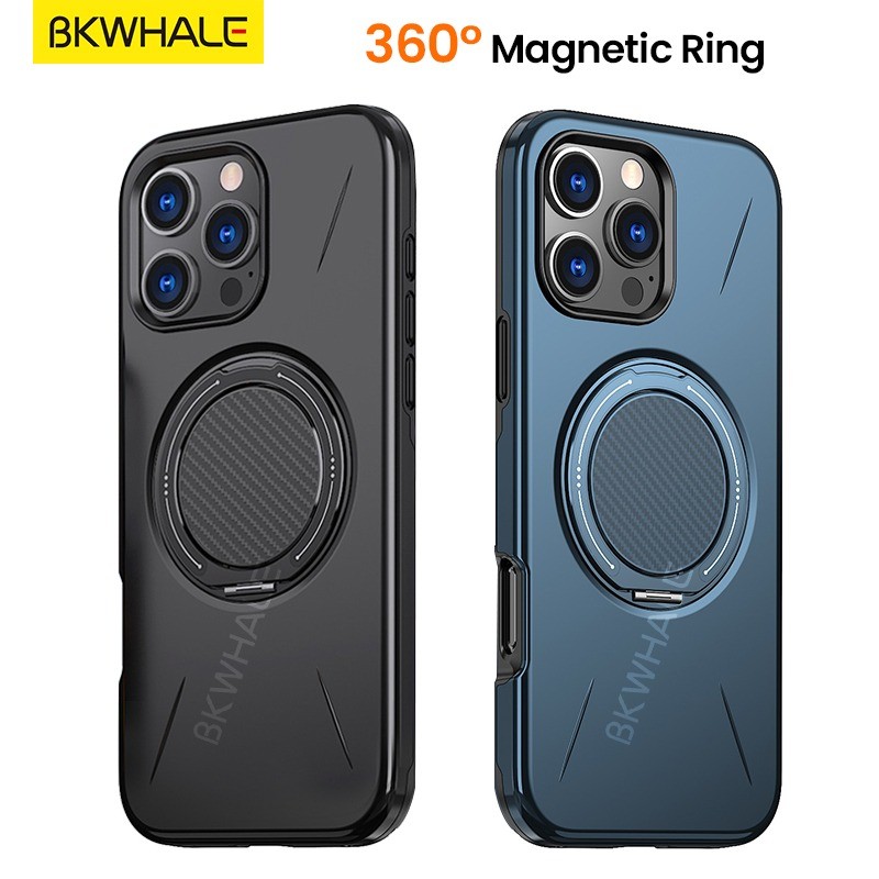 Ốp điện thoại mờ từ tính BKWHALE 360 cho iPhone 17 16 15 14 13 12 Pro Max 17E 16E Plus + Air iPhone1