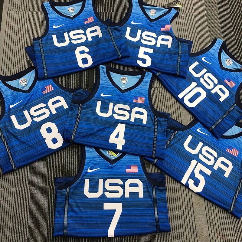 Áo thi đấu Olympic American Dream Team Số 7 Durant No. 6 Dẫn số 10 Tatum Bóng Rổ Jersey Nam nba Tùy 