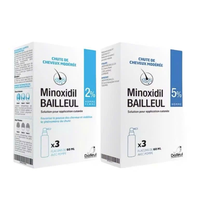 Xịt Mọc Tóc Minoxidil Bailleul 2% 5%  kích thích mọc tóc lọ 60ml - Doris Authentic