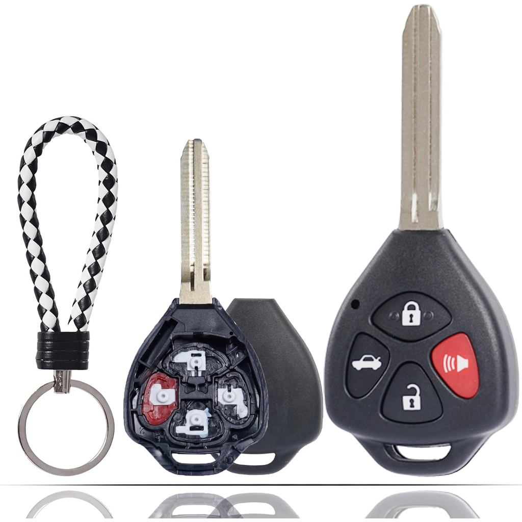 MechanMagic Key Fob Shell Case Tương thích với Toyota Camry Corolla Venza Avalon 2007 2008 2009 2010