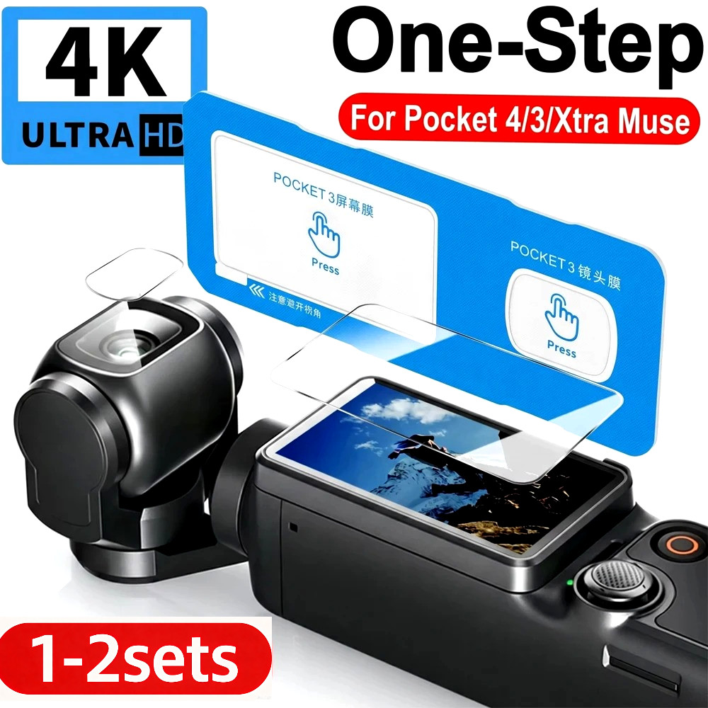 1-2 Bộ Dành Cho DJI Osmo Pocket2 Pocket3/4 HD Kính Cường Lực Phim camera Cho DJI Osmo Pocket 2 3 4 M
