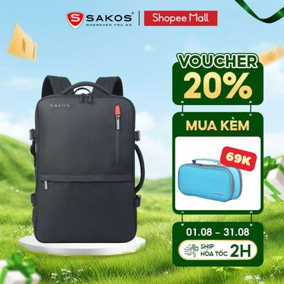 Balo Laptop Du Lịch Cao Cấp SAKOS PLENA 15.6 Inch Thanh Lịch Thiết Kế Hiện Đại Thông Minh