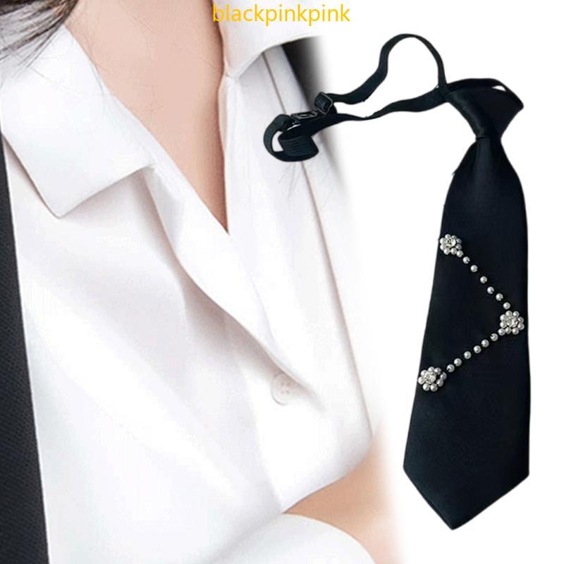 ĐEN Đồng Nhất Cà Vạt Nữ Sinh JK Đồng Phục Phù Hợp Với Cổ Pre-tied Đen Preepy Look