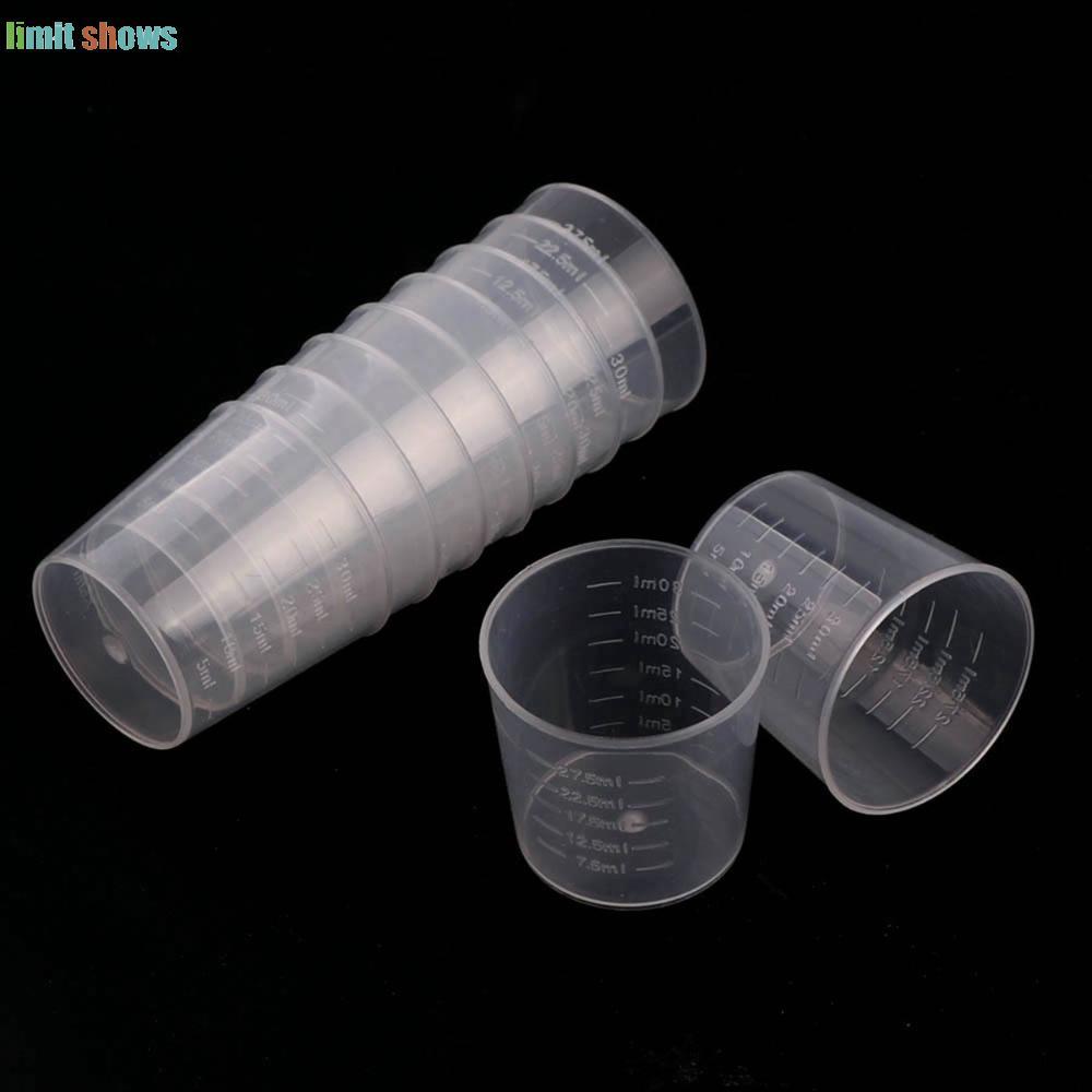 LIMIT SHOWS Cốc tốt nghiệp Hộp nhựa trong suốt 1oz / 30ml