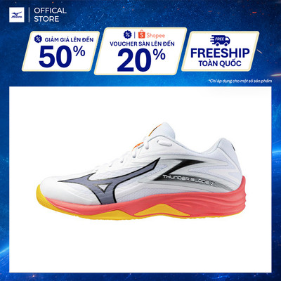 Giày Bóng Chuyền Trong Nhà Mizuno Thunder Blade Z - Trắng Cam - V1GA237098