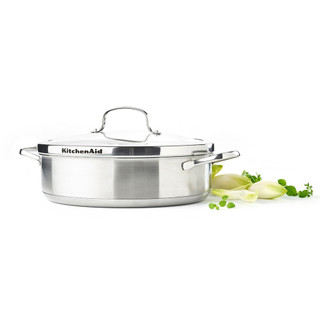 Nồi lẩu inox bếp từ Kitchenaid 26cm có nắp có thể kết hợp kèm xửng hấp