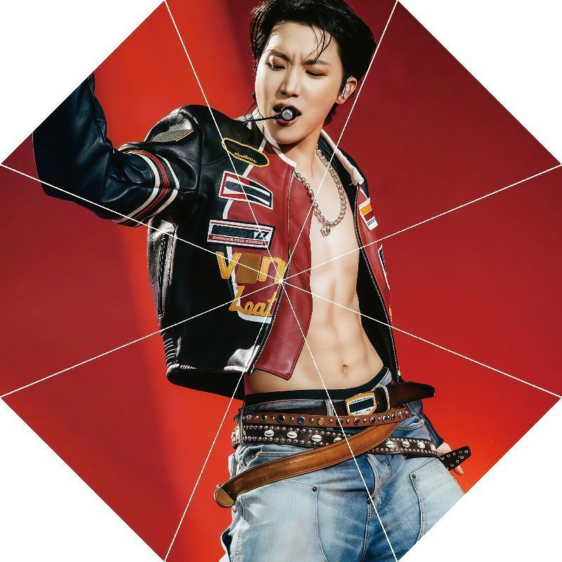 BTS BTS Hàng Hóa Zheng Hoseok Abs Ô Tự Động Vinyl Nắng Ô Quạt Cổ Vũ Quà Tặng Ô