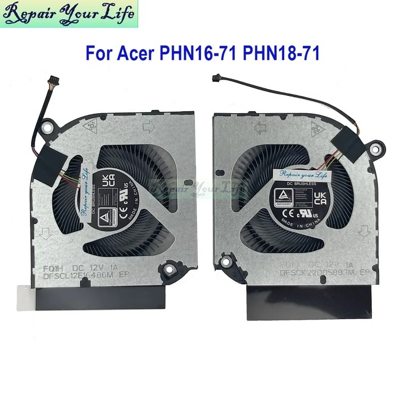 FZComputer Làm Mát CPU GPU Quạt Dành Cho Acer Predator Helios Neo 16 PHN16-71 PHN18-71 PHN16-71-57W1