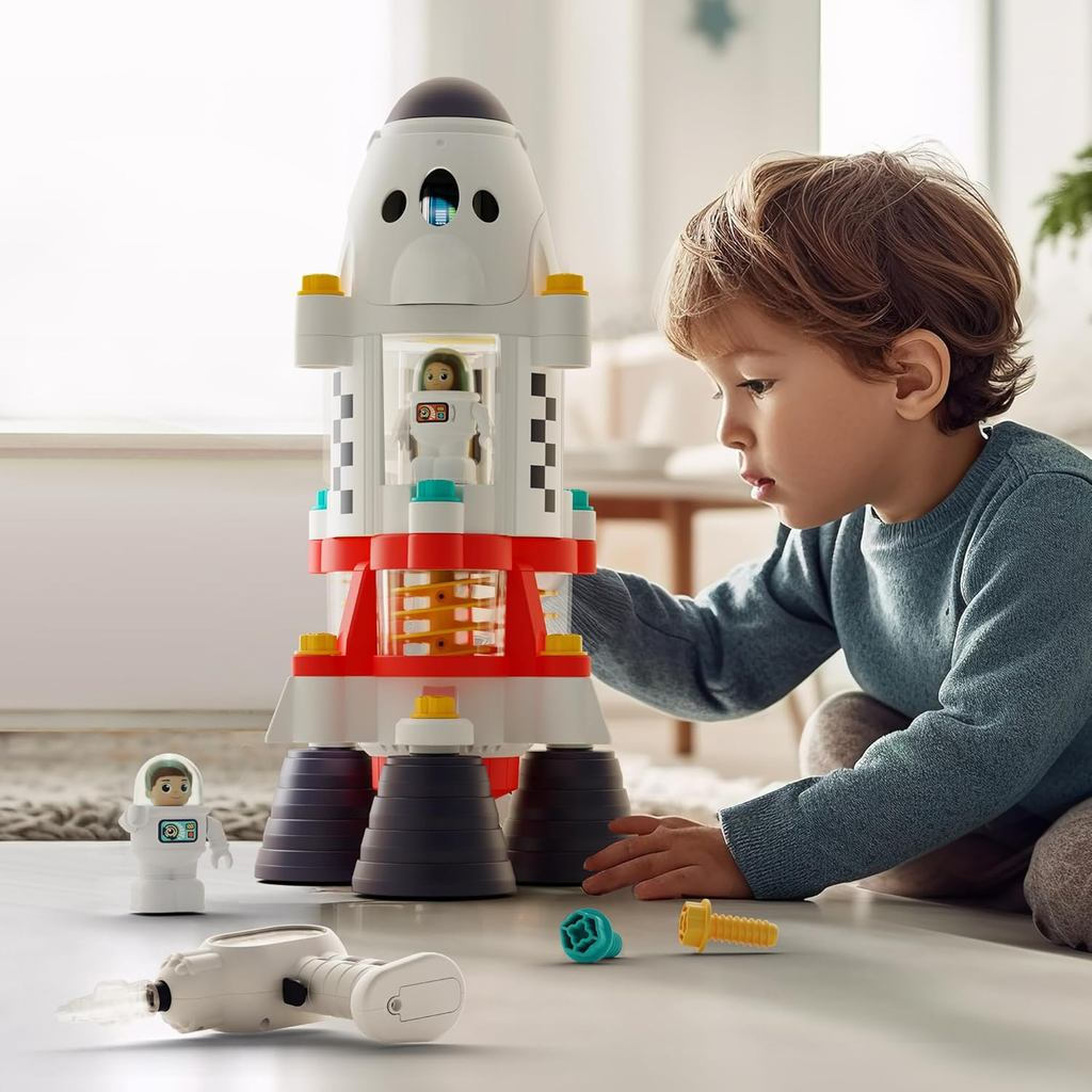 IPlay, Đồ chơi không gian tên lửa iLearn, Bộ đồ chơi tàu vũ trụ cho trẻ em, Bao gồm tàu vũ trụ, máy 