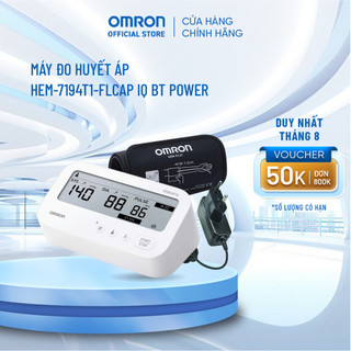(Dòng mới 2026 - Kèm Adapter) Máy Đo Huyết Áp Bluetooth Phát Hiện Rung Nhĩ OMRON IQ BT Power HEM-7194T1-FLCAP