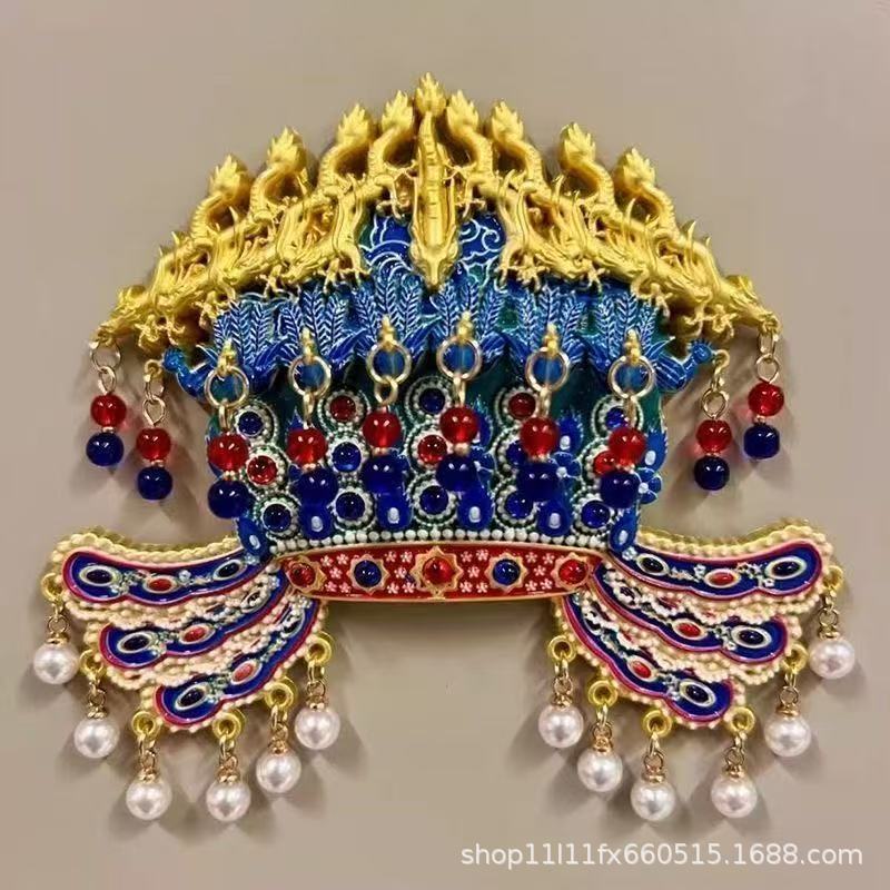 8.4-National Expo Phoenix Crown Tủ Lạnh Nam Châm Kim Loại AR Filial Piety Nữ Hoàng Cửu Long Jiufeng 