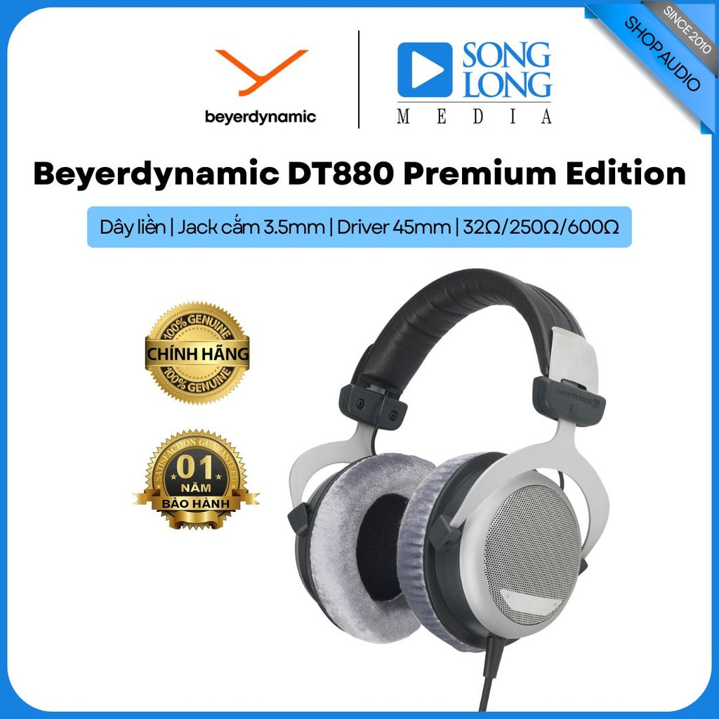 Tai nghe Chụp tai BEYERDYNAMIC DT880 PREMIUM EDITION -  Hàng Chính Hãng - Songlongmedia