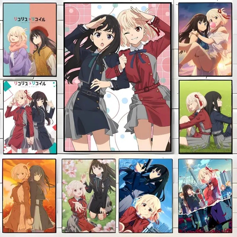 Y9KX Anime L-Lycoris Recoil Poster Treo Tường Nghệ Thuật In Hình Nghệ Thuật Thích Hợp Cho Phòng Khác