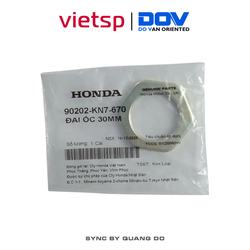 Đai Ốc 30Mm HONDA Ab, Click, Lead, Pcx, Sh, Sh Mode, Vision (90202KN7670)