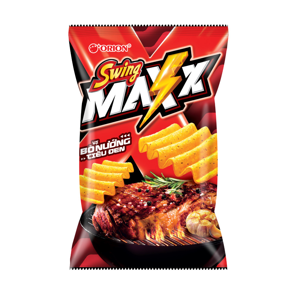 Snack Swing Maxx vị bò nướng tiêu 125g - 23754